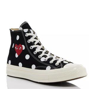 COMME DES GARCONS PLAY X Converse Chuck Taylor High Top Sneakers (M7, W9)